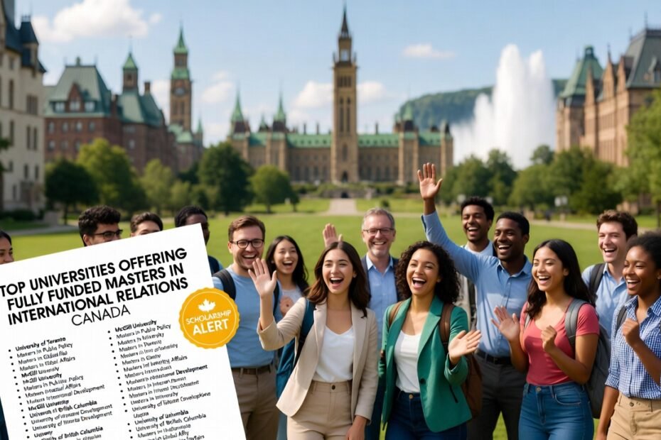 Top Universities Offering Fully Funded Masters in International Relations Canada:"