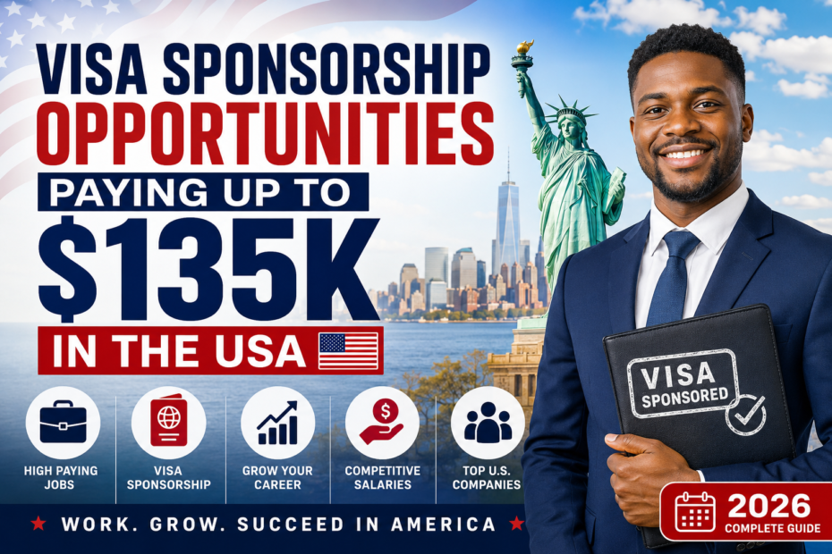 Visa Sponsorship Opportunities Paying up to $135k in the USA